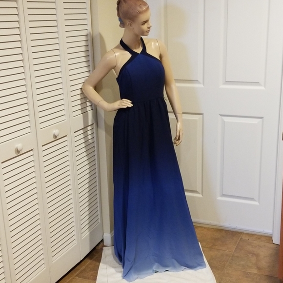 navy blue ombre dress